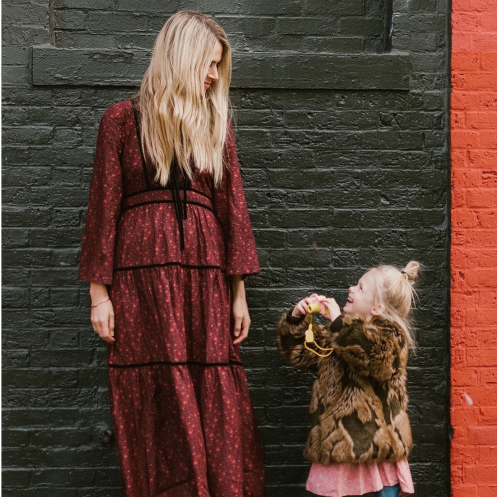 NWT DÔEN Doen Elix Dress in Aubergine